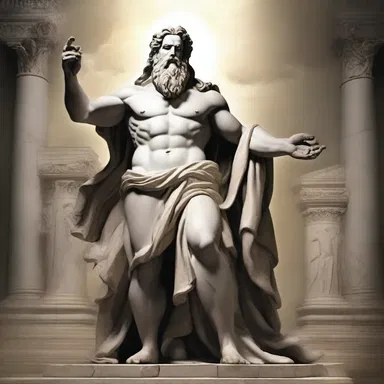 The god Zeus spoke bombastically as he declared his power and dominance over all other gods and mortals alike.