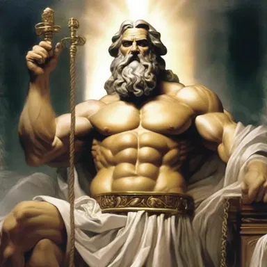The god Zeus spoke bombastically as he declared his power and dominance over all other gods and mortals alike.