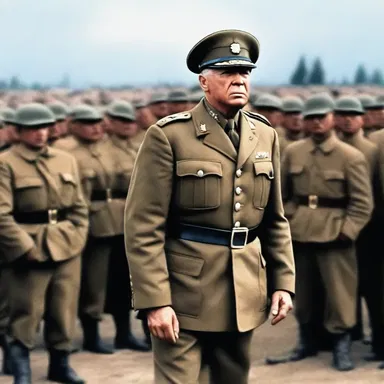 In the epic war film, the general bombastically delivered a motivational speech to his soldiers, encouraging them to fight bravely against the enemy forces.