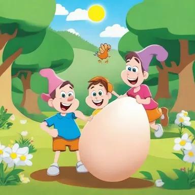 In the cartoon, the characters go on an adventure to find a garden egg that grants wishes.