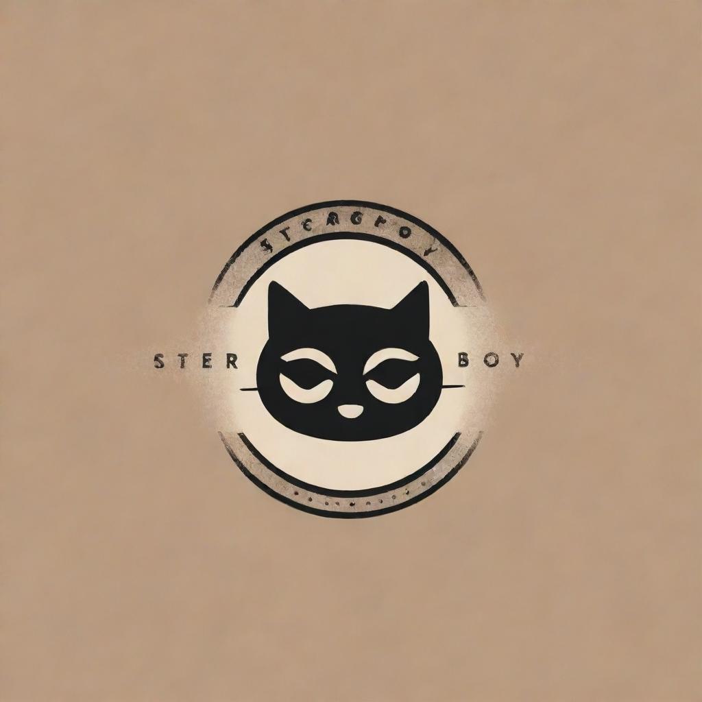 An artistic and visually intriguing logo for a brand named 'StereoBoy'.