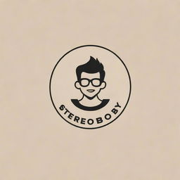 An artistic and visually intriguing logo for a brand named 'StereoBoy'.