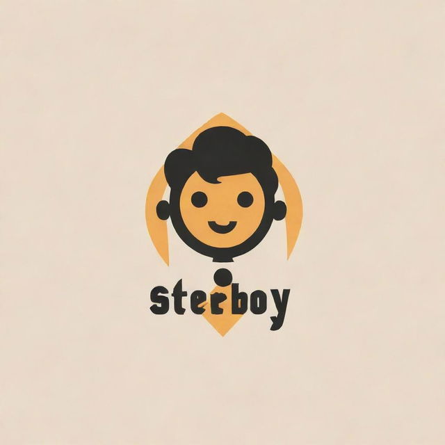 An artistic and visually intriguing logo for a brand named 'StereoBoy'.