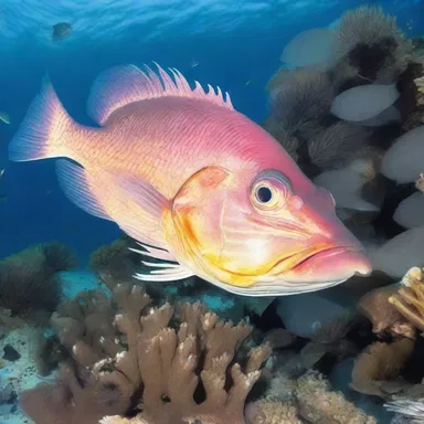 In the documentary, the camera zoomed in to capture the mesmerizing movements of the hog snapper as it gracefully swam through the coral reef.