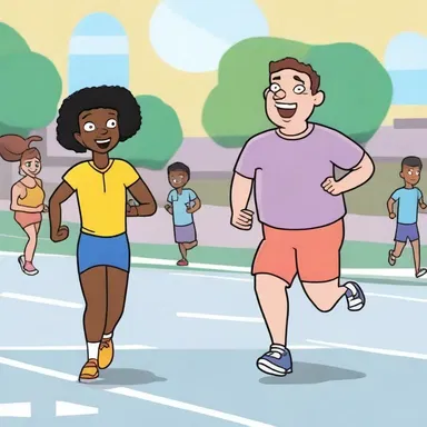 In one of the episodes, the main character transforms into a long-distance runner and competes in a marathon to raise awareness about healthy living.