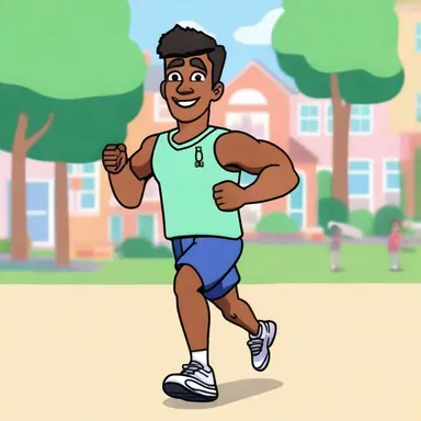 In one of the episodes, the main character transforms into a long-distance runner and competes in a marathon to raise awareness about healthy living.