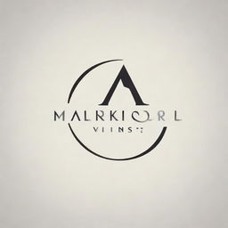 An original, creative logo design featuring the name 'Markhoor Vinse'. It combines modern aesthetics with sophisticated typography.