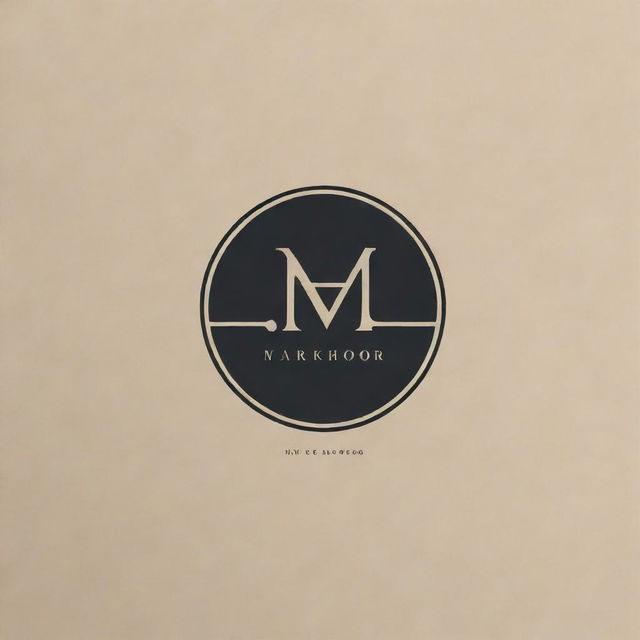 An original, creative logo design featuring the name 'Markhoor Vinse'. It combines modern aesthetics with sophisticated typography.