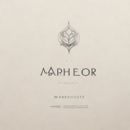 An original, creative logo design featuring the name 'Markhoor Vinse'. It combines modern aesthetics with sophisticated typography.