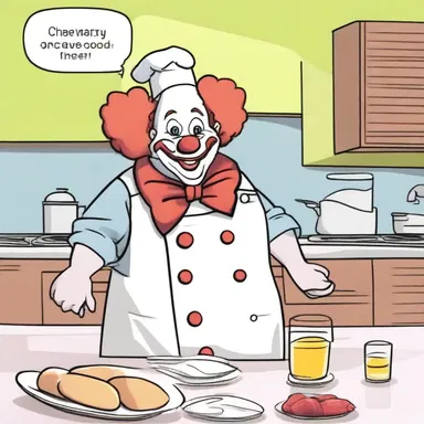Why did the lubberly clown become a chef? Because he couldn't even juggle eggs!