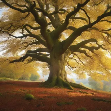 The opening scene of the movie showcased a breathtaking landscape with a majestic common beech tree at its center.