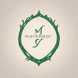 A sophisticated and cutting-edge logo displaying the name 'Markhoor Vines'. The logo merges elegant fonts with contemporary design elements.