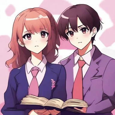 The two main characters dickered over the terms of a book trade in the literature club.