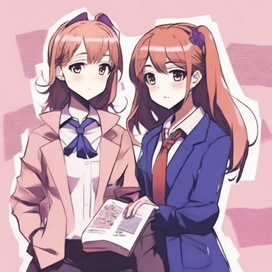 The two main characters dickered over the terms of a book trade in the literature club.