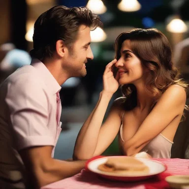 In the romantic movie, the couple dickered playfully over the conditions of their date night.