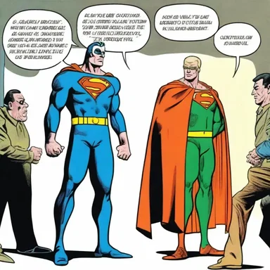 In the comic book, the superheroes dickered with the villain over the terms of surrender.