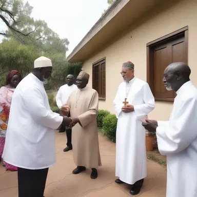 The homeowner invited their religious leader to bless their new home.