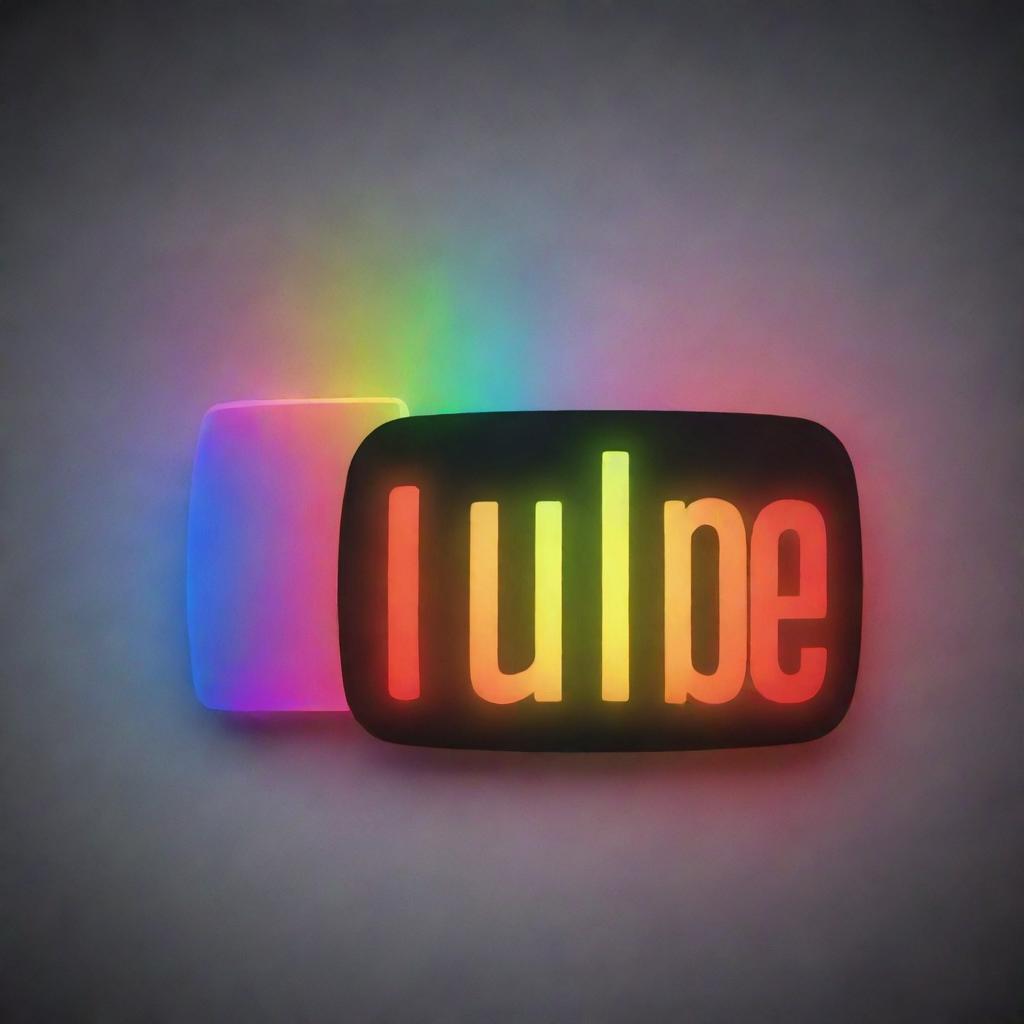 A vibrant and heavily highlighted version of the YouTube logo, in which 'YouTube' is replaced by 'Markhoor Vines' glowing in neon colors.