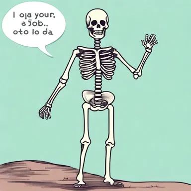 Why did the skeleton pretermit applying for the job? Because he had no guts!