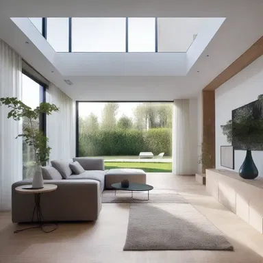 The minimalist design of the house intentionally pretermits unnecessary decorative elements.