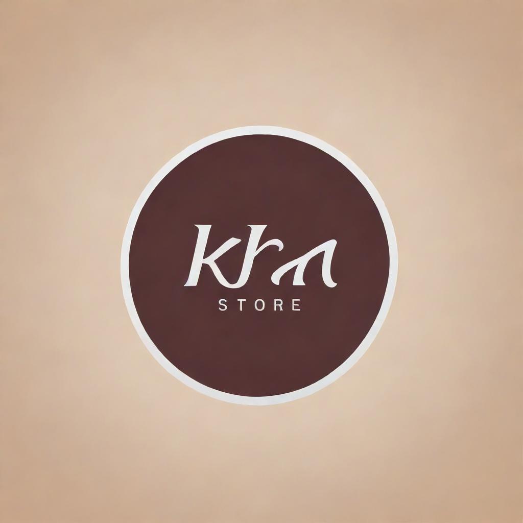 Design a creative and professional-looking logo with the name 'Kha Store'. Incorporate modern design elements and ensure the text is clearly visible.