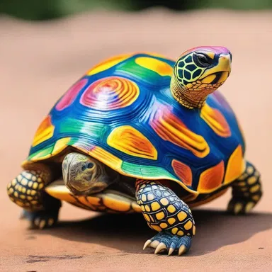 Why did the painted tortoise become an artist? Because it wanted to create masterpieces with its own colorful shell!