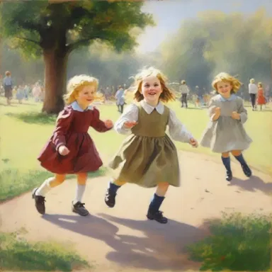 The coltish painting captured the joyful spirit of the children playing in the park.