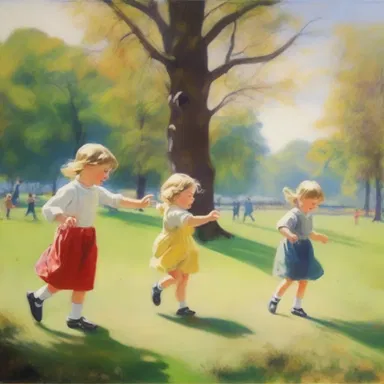 The coltish painting captured the joyful spirit of the children playing in the park.