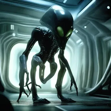 In the science fiction film, the alien creature was depicted as a noncellular life form.