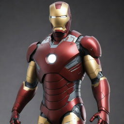 A highly detailed render of Iron Man's suit in 4K resolution.