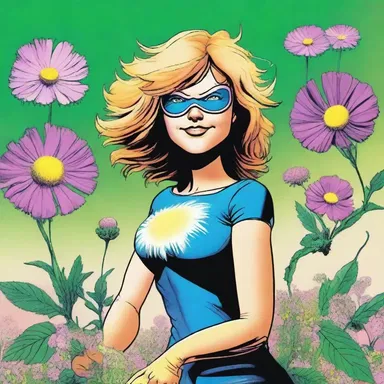 In the latest issue of 'Flower Power', the superhero 'Fleabane' uses her special ability to control plants and defeat the villainous weed-killer.