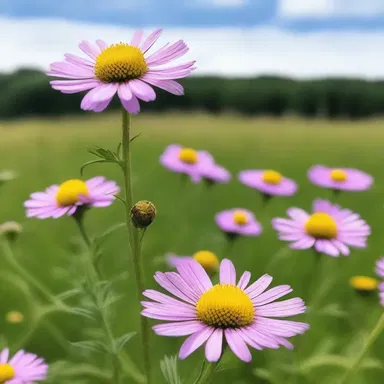 In the novel, the protagonist comes across a field of fleabane, adding a touch of natural beauty to the scene.