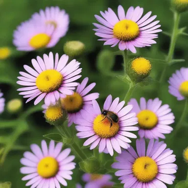 As the sun set on their romantic picnic, they scattered fleabane petals around to keep the fleas away.