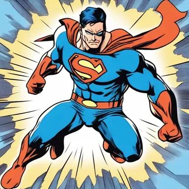 The comic book depicts a superhero with extraordinary powers who battles against the forces of licentiousness.