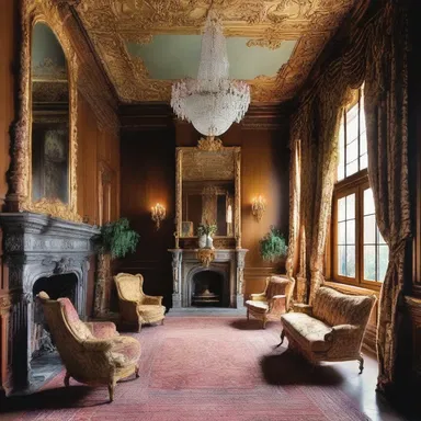 The decadent and lavish décor in the mansion reflected the licentiousness of the wealthy inhabitants.