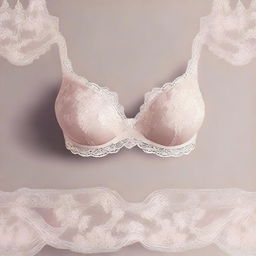 A high-quality digital art of an elegant and tasteful lingerie set