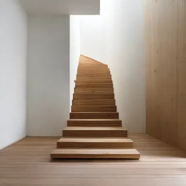 With each step, the creaking sound grew louder as if an invisible force tugged on the cantilevered floorboards.