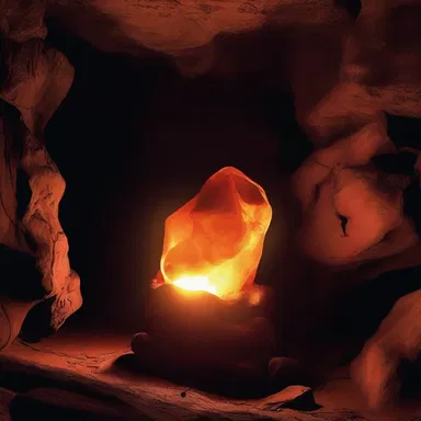 The living rock in the creepy cave gave off an eerie glow, petrifying anyone who dared to touch it.