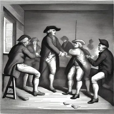 During the American Revolution, taverns in colonial America were often newsy meeting places where people would discuss the latest events.