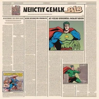 The newspaper's entertainment section featured a newsy article about the latest release of a popular comic book series.