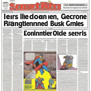 The newspaper's entertainment section featured a newsy article about the latest release of a popular comic book series.