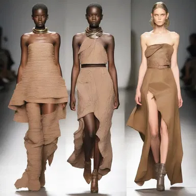 The fashion designer showcased a unique collection inspired by the earthy textures and colors of a mud pie.