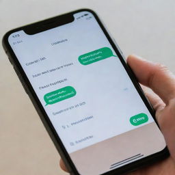 Display of a WhatsApp conversation between two people on an iPhone 11 screen with time indicating 18h.