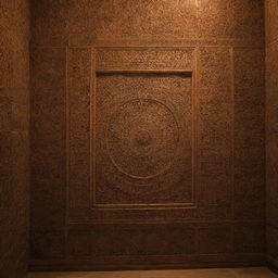 A wall adorned with intricate traditional Indian designs, bathed in normal lighting