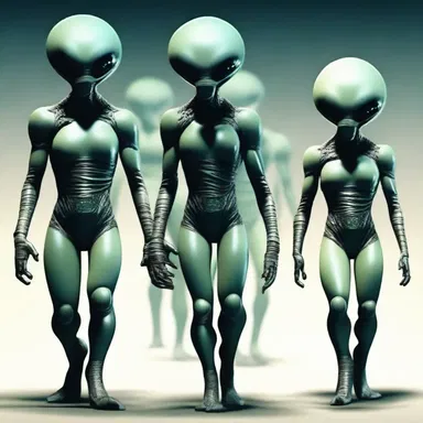 The alien invaders had a mobbish appearance, with a collective mind and uniform movements.