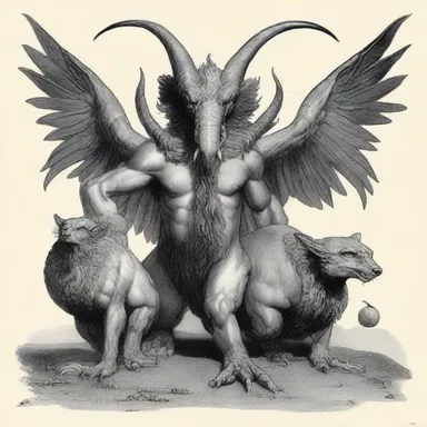 The mythological creature was described as a mobbish being, with multiple heads and a destructive nature.