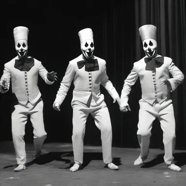 The horror movie includes a scene where the main characters stumble upon an abandoned theater haunted by the spirits of minstrel show performers.