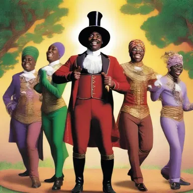 In the fantasy novel, the protagonist joins a group of minstrel show performers who have magical powers.