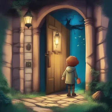 In the novel, the protagonist discovers a backdoor into a mysterious world filled with magic and enchantment.