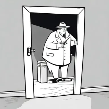 In the cartoon, the characters often use the backdoor as a secret hiding spot.